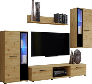 Meblościanka CUBE Dąb Artisan meble pokojowe