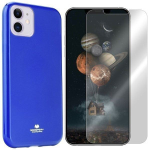 Etui Do Iphone 12 Pokrowiec Mercury Jelly + Szkło