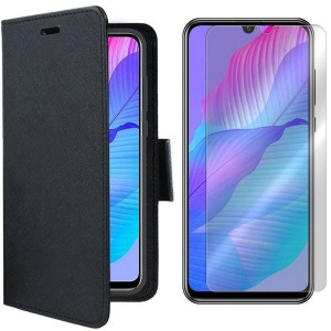 Etui Do Huawei Y8p Pokrowiec Kabura Fancy + Szkło