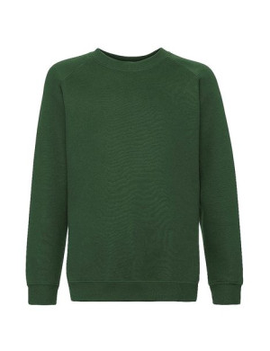 Fruit of the Loom Bluza dziecięca premium raglan 152 cm butelkowa zieleń