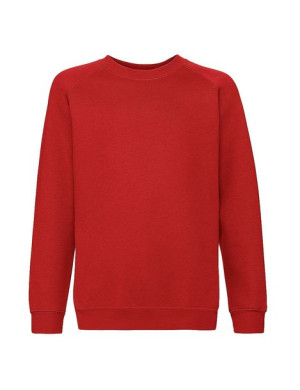 Fruit of the Loom Bluza dziecięca premium raglan 140 cm czerwony