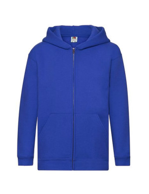 Fruit of the Loom Bluza dziecięca premium kaptur + zamek 152 cm niebieski
