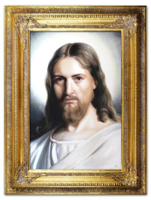 Obraz olejny ręcznie malowany 90x120 cm Jezus Chrystus