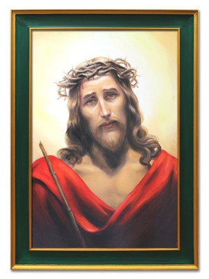 Obraz olejny ręcznie malowany 76x106 cm Jezus Chrystus Maksymilian Antoni P