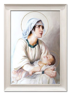 Obraz olejny ręcznie malowany 76x106 cm Matka Boska