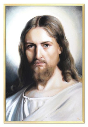 Obraz olejny ręcznie malowany 63x93cm Jezus Chrystus