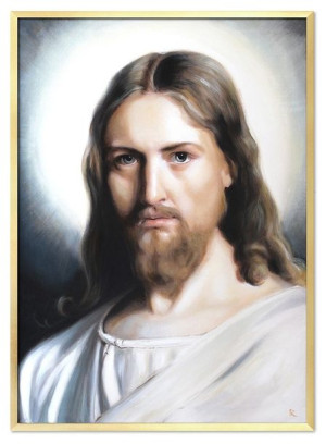 Obraz olejny ręcznie malowany 53x73cm Jezus Chrystus