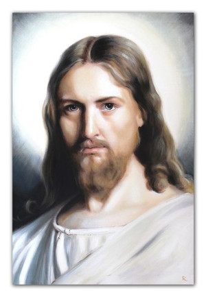 Obraz olejny ręcznie malowany 60x90cm Jezus Chrystus