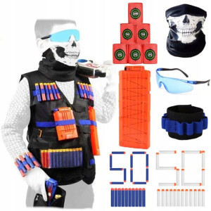Akcesoria Do Nerf Kamizelka 100 Strzałek Okulary