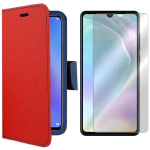 Etui Do Huawei P30 Pokrowiec Kabura Fancy + Szkło