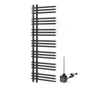 Grzejnik łazienkowy elektryczny Warmtec Brillo 50 x 150 czarny/antracyt +