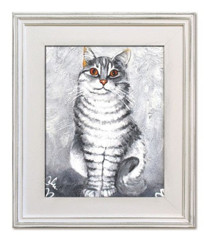  Obraz olejny ręcznie malowany 30x35 cm Zwierzęta