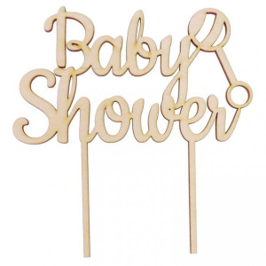 Topper na Babyshower grzechotka