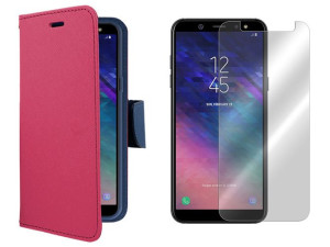 Samsung Galaxy A6 Plus 2018 Etui Pokrowiec + Szkło