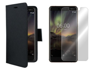 Nokia 6 2018 Kabura Etui Case Pokrowiec + Szkło 9h