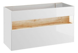Szafka pod umywalkę Monako 2X 120 cm - Biały połysk