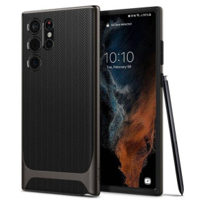 Etui SAMSUNG GALAXY S22 ULTRA Spigen Neo Hybrid Gunmetal szare