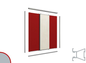 Ramowy zestaw okuć do drzwi przesuwnych GTV Arco 10mm 2,0m / 3 skrzydła ALU