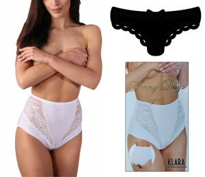 FUNNY DAY Klara Figi z Wysokim Stanem czarny 2XL