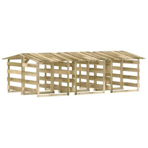 Pergole ogrodowe z daszkiem, 6 szt., 100x90x100 cm, sosnowe