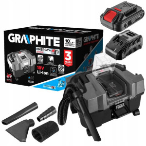 Graphite Odkurzacz Warsztatowy Energy+ 18v 10l 2ah
