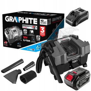 Graphite Odkurzacz Warsztatowy Energy+ 18v 10l 6ah