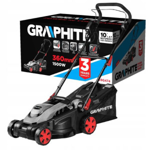 Kosiarka Elektryczna 1500w Graphite 36cm Do Trawy