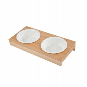 ZESTAW misek dla psa, kota CERAMICZNA STOJAK