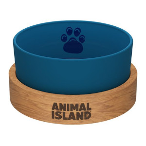 Animal Island Szklana Miska Dla Psa Rozmiar S 900 ml Niebieska