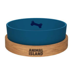 Animal Island Szklana Miska Dla Psa Rozmiar M 1300 ml Niebieska
