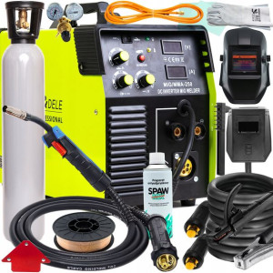 Spawarka Migomat Mig Mag Mma Tig 250a 3w1 + Zestaw