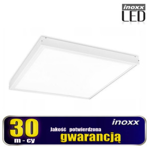 Panel led 60x60 60w lampa sufitowa kaseton 3000k ciepły +  ramka natynkowa