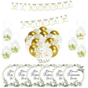 Balony Pierwsza Komunia Święta Zestaw