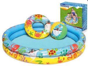 Bestway 51124 Basen Piłka Kółko Brodzik 122Cm