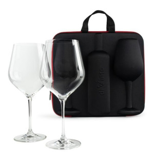 Etui Na Wino Z Kieliszkami Divinto Diamond