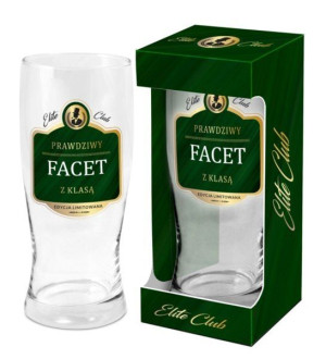 Elite Club - Szklanka Do Piwa 500 Ml - Prawdziwy Facet