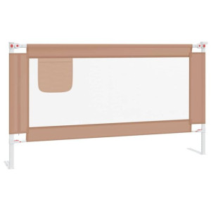 Barierka do łóżeczka dziecięcego, taupe, 150x25 cm, tkanina