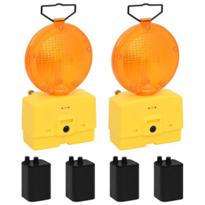 Lampy sygnalizacyjne, 2 szt., z bateriami, 18x8x37 cm