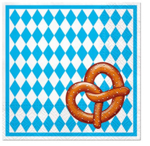 Serwetki Papierowe 33x33cm Bawarskie Precel 20 Szt