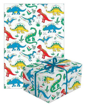 Papier Prezentowy Kolorowe Dinozaury Urodziny