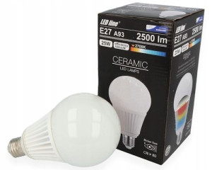 Żarówka E27 LED 25W CSP Kula 2500lm Ciepła 2700K