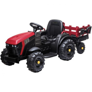 Traktor Elektryczny Z Przyczepą Czerwono Czarny 1033075
