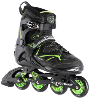 Łyżworolki Nils Extreme NA9022 czarno-zielone rozmiar 45