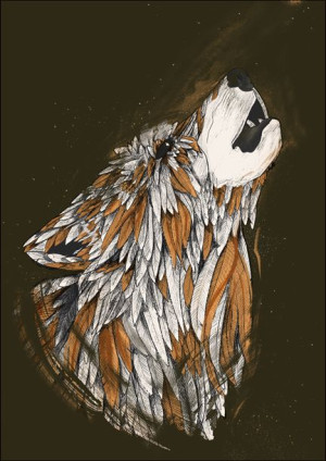 Feathered Wolf - plakat 30x40 cm