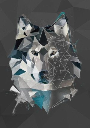 Wilk szkic - plakat 21x29,7 cm