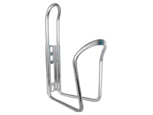 Koszyk uchwyt bidonu rowerowy aluminiowy SREBRNY