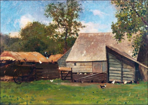 Farmyard with Ducks and Chickens, Winslow Homer -