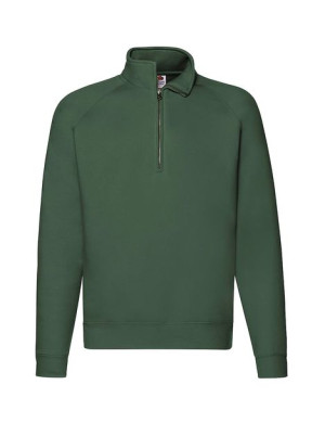 Fruit of the Loom Bluza męska Premium z krótkim zamkiem XL butelkowa zieleń