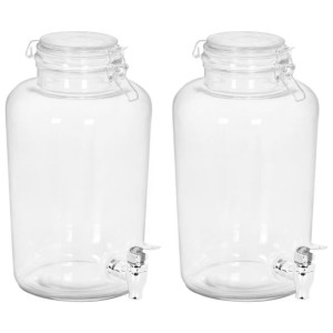 Dozowniki do napojów, 2 szt., 4000 ml, szklane