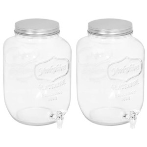 Dozowniki do napojów, 2 szt., 8050 ml, szklane
